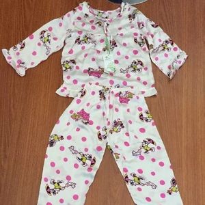 Minnie Mouse 100 % Silk Girls Pajamas Set