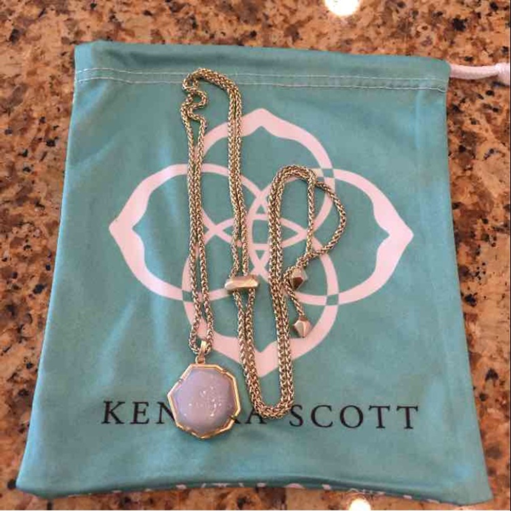 Kendra Scott Iridescent Drusy Lizzie Necklace