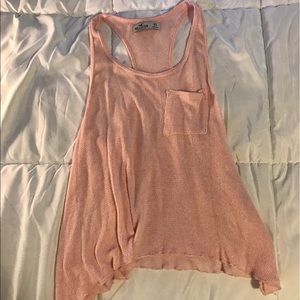 Hollister pink knit tank top