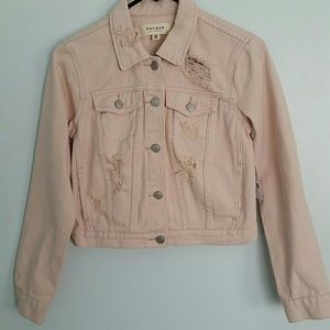 Pac sun distressed denim jacket