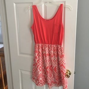 Coral sun dress