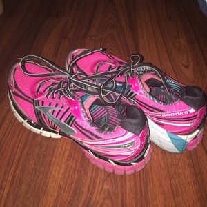 Brooks Pink and Blue Running Shoes