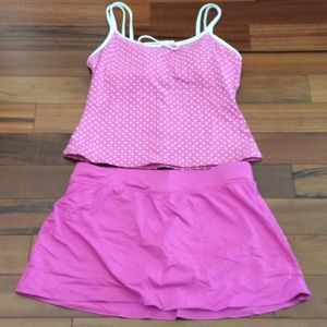 Lands End swim skirt and Tankini 10