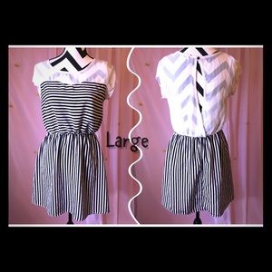 Black and white summer dress.