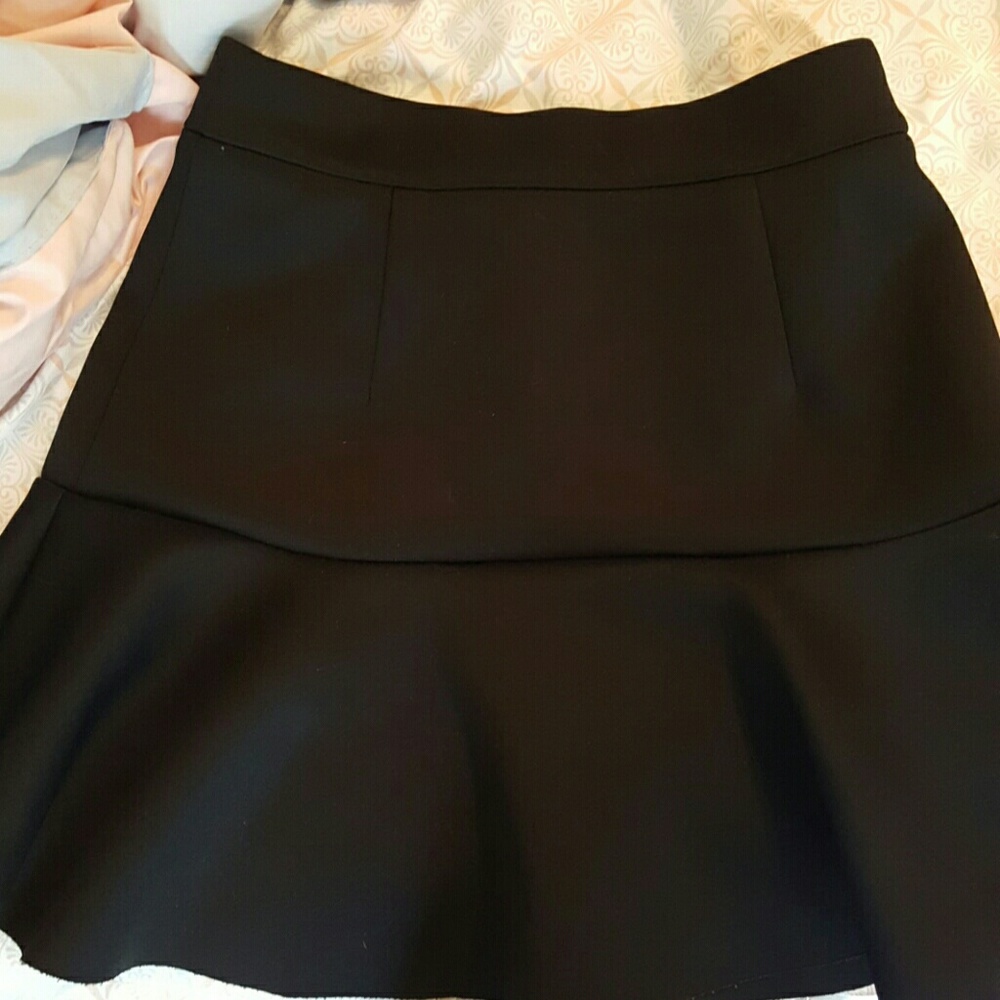 Black zip up skirt