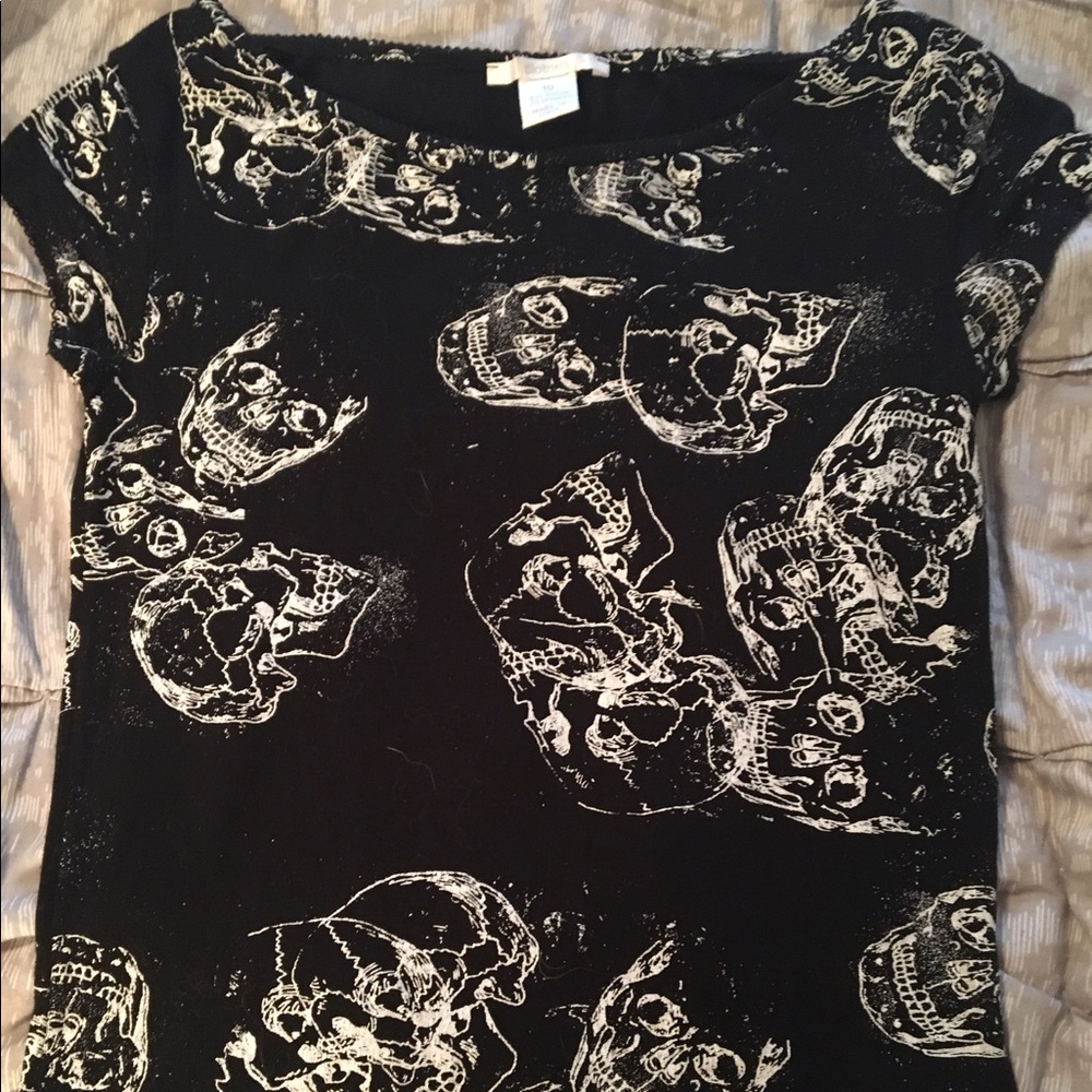 Punk goth skull top