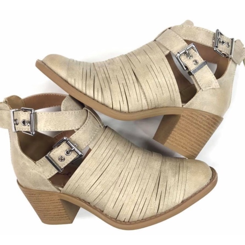 DISTRESSED STONE ANKLE BOOTIES - Picture 2 of 4