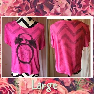 Large pink crop top