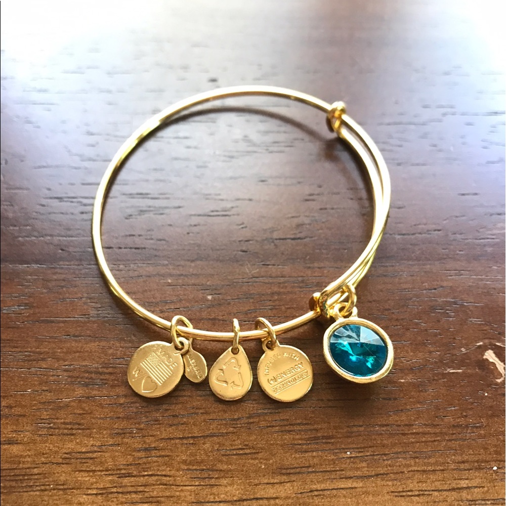 Alex and Ani December birthstone expandable bangle