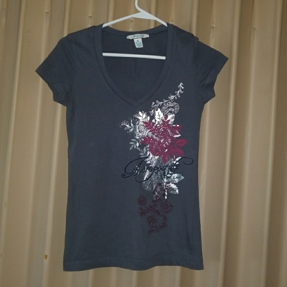 Gray Aeropostale Graphics Tee