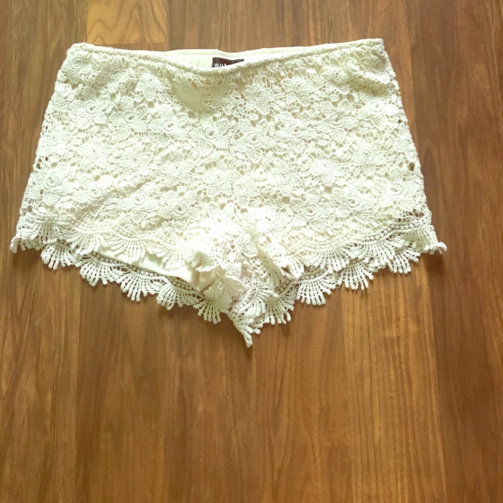 Wet Seal Crochet Shorts