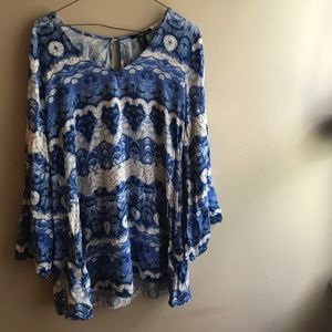 Forever 21 Blue boho tunic