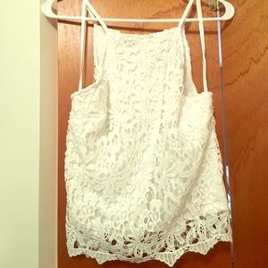 White Lace Tank Top