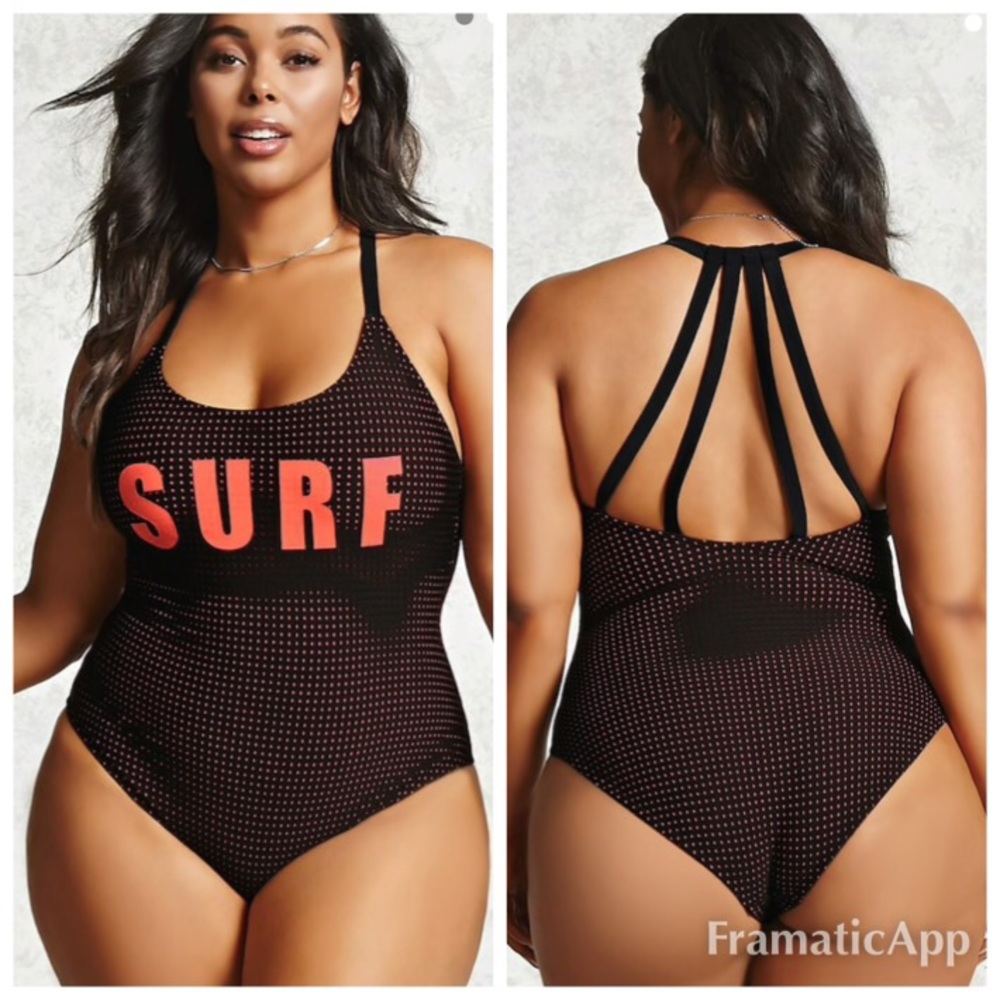 Forever 21+ NWT 1X swimsuit with cheeky bottom