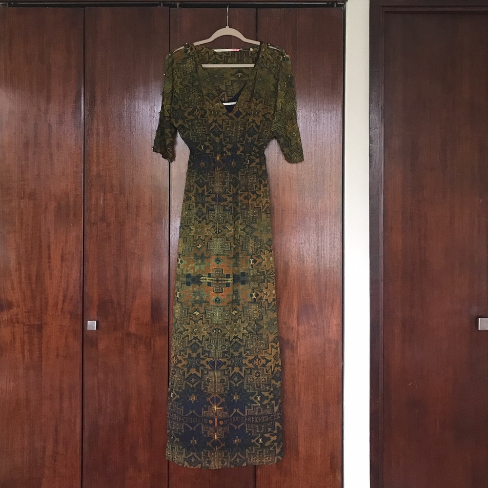 Colorful designer maxi dress