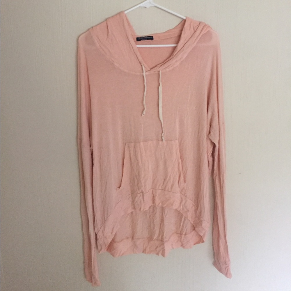 comfy loose baby pink hoodie