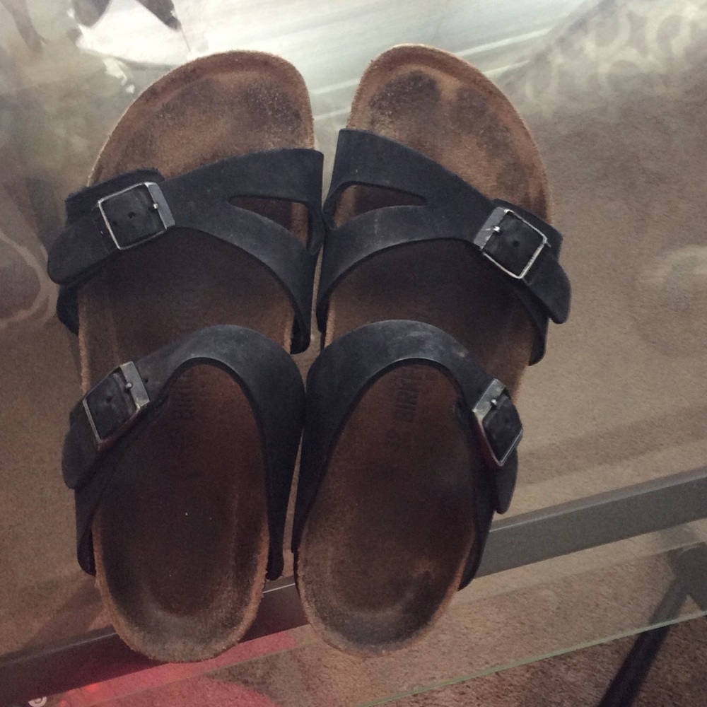 Black Birkenstocks size 8
