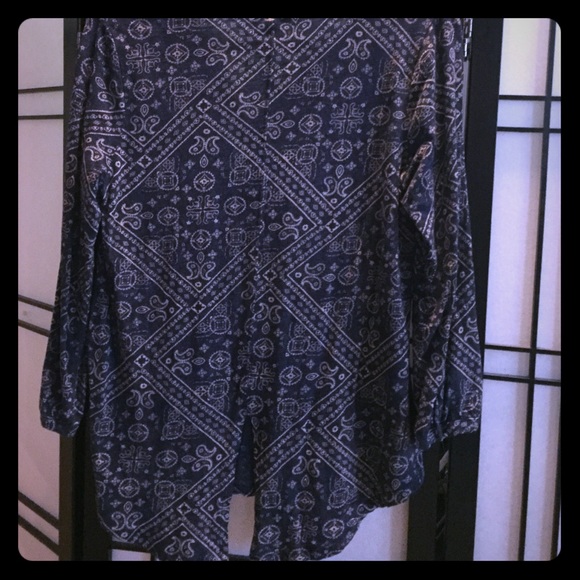 Lucky brand paisley 3/4 sleeve tee - Picture 3 of 3