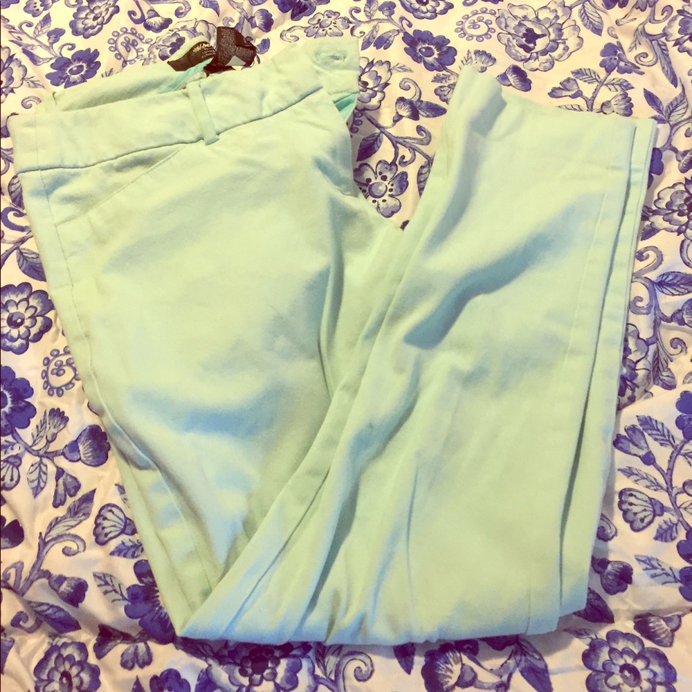 Mint green career pants