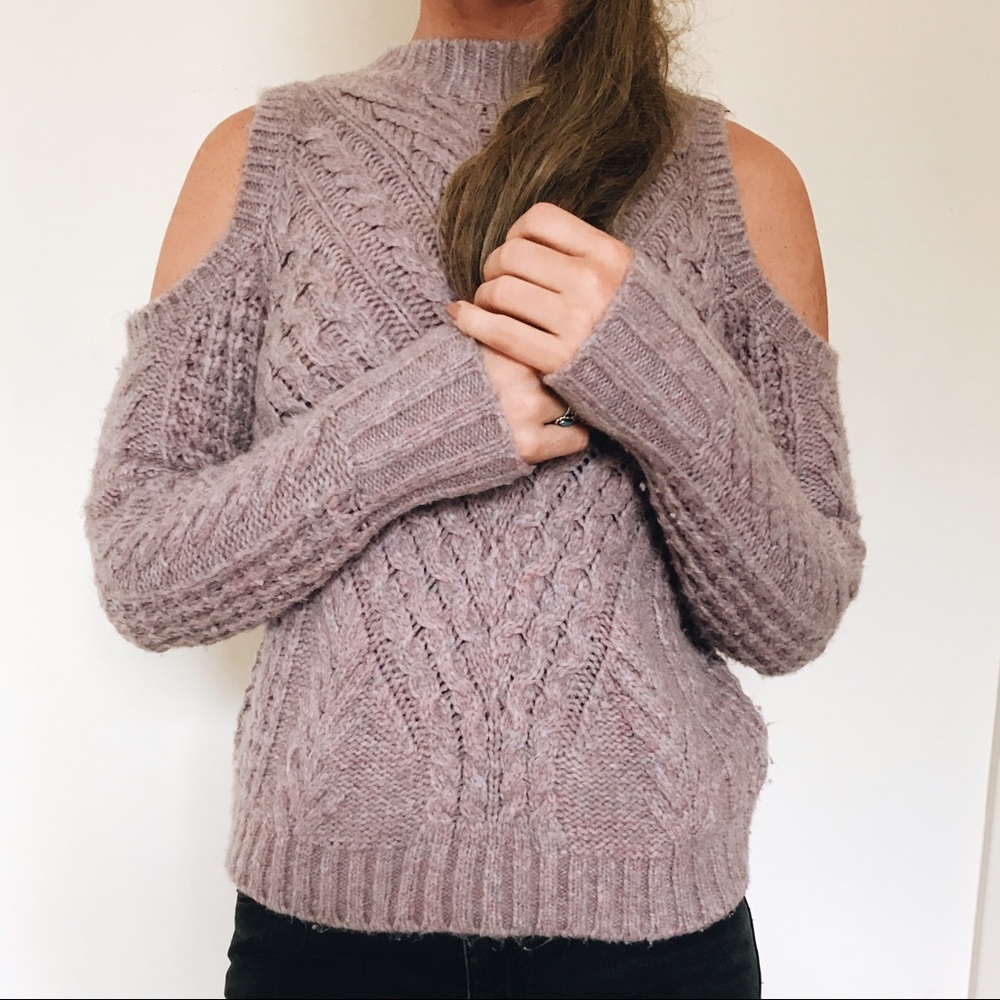 Express sweater with shoulder holes!