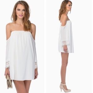 Boho off the shoulder shift dress
