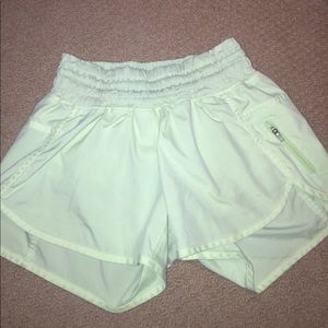 neon green/yellow lululemon shorts