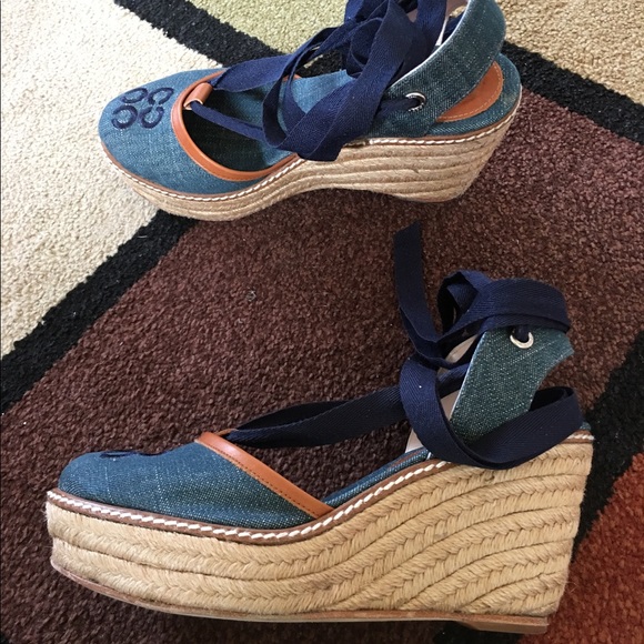 Coach denim espadrilles wedge - Picture 3 of 3