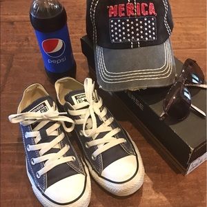 Navy Blue Converse  Size 6 Women, 4 Men