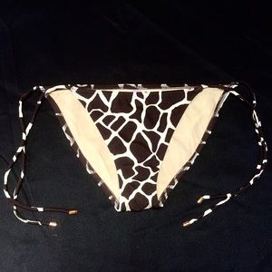 VS Giraffe Print High Waist Side Tie Bikini Bottom