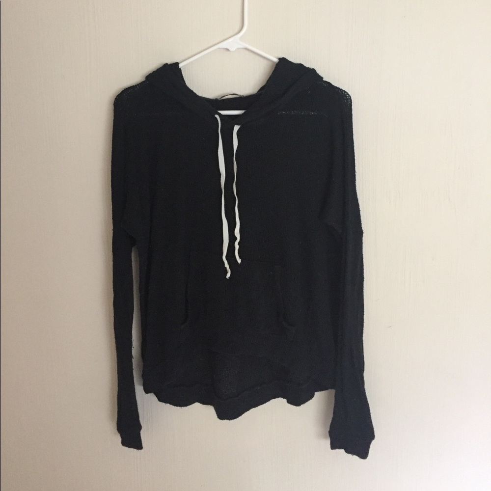 loose knit hoodie