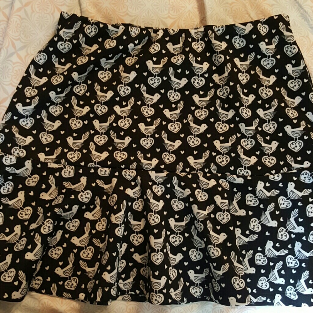 Bird printed skirt