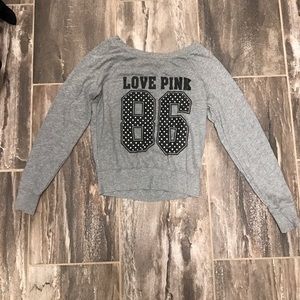 Victoria Secret PINK gray crew neck!