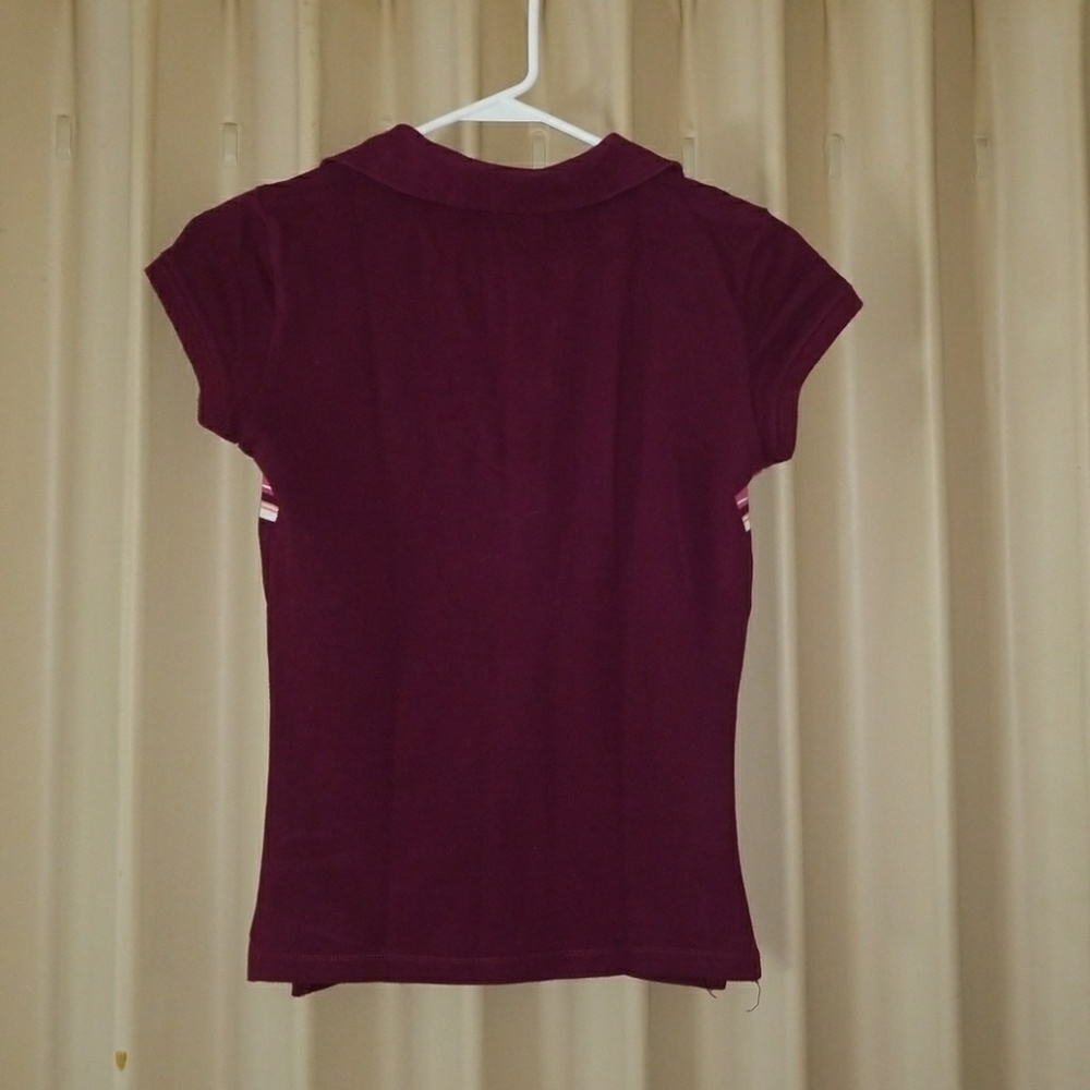 Aeropostale Maroon Striped Polo - Picture 2 of 3
