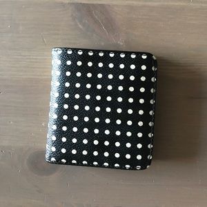 Fossil Bi Fold Black and White Polka Dot Wallet