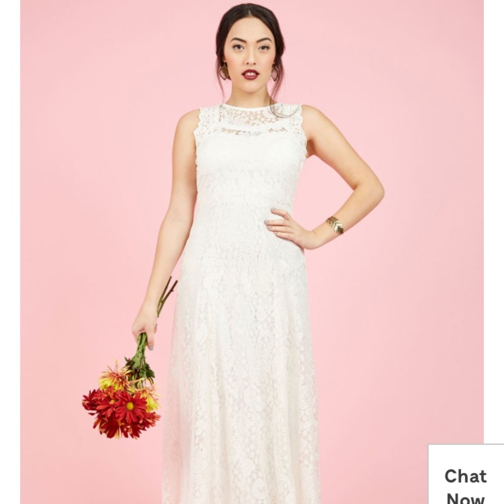 White Lace Modcloth Dress