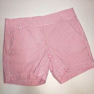 J. Crew Pink Striped CityFit Shorts