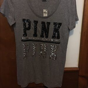 Vs Pink bling tee nwt