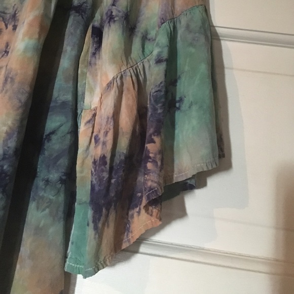 Boho quarter sleeve shirt tie dyed - Picture 2 of 3