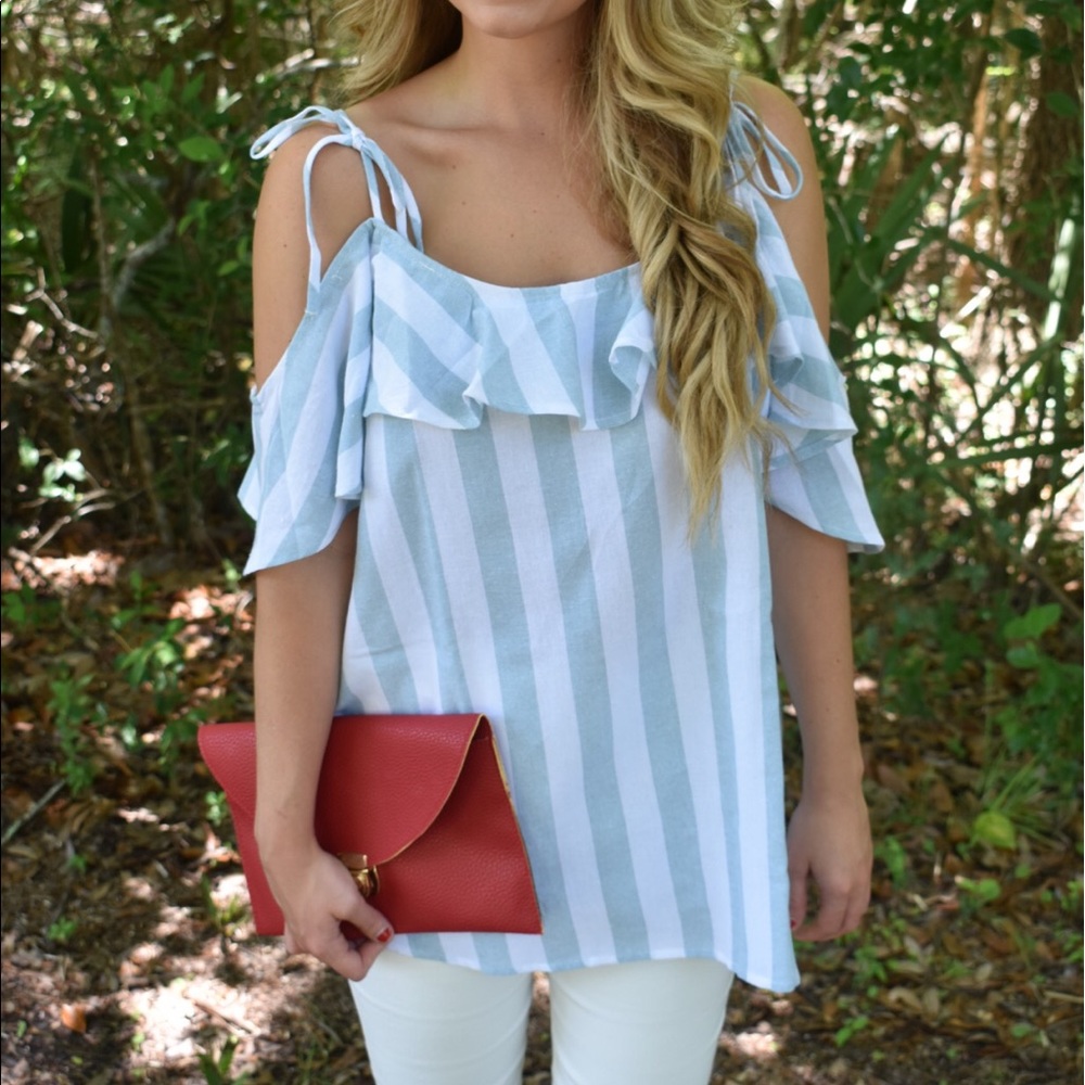Blue and white striped top - Picture 2 of 4