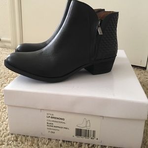 Lucky Brand Black Leather Booties