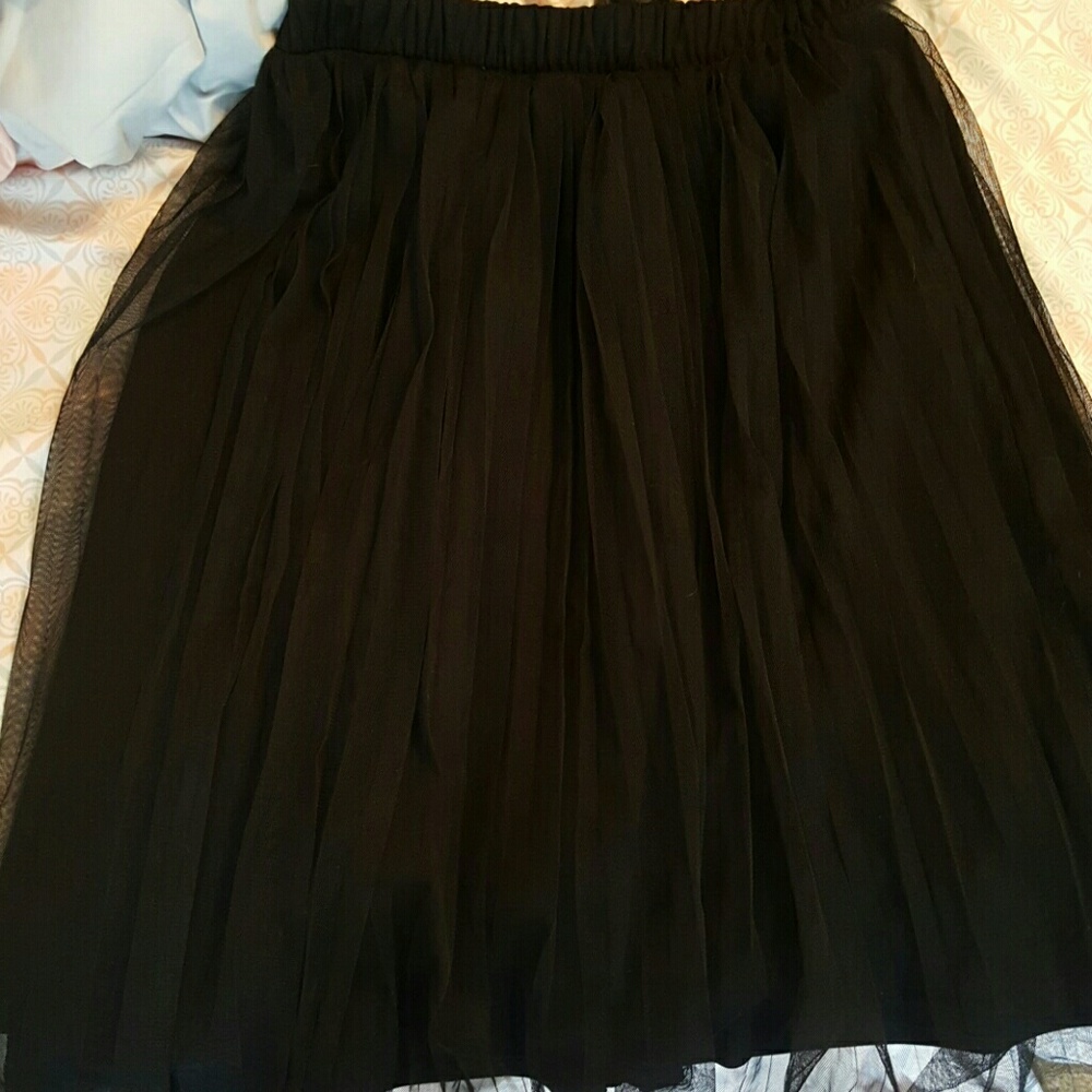 Black tulle skirt
