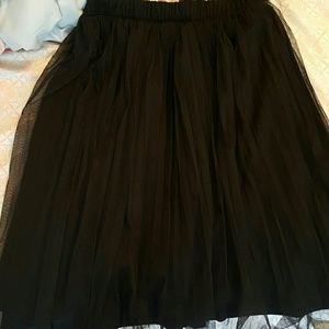 Black tulle skirt