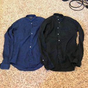 Zara Man slim fit flax shirt