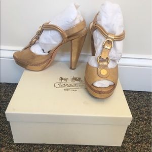 Coach "Tammy" Heel in Gold