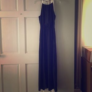 Long dark navy maxi