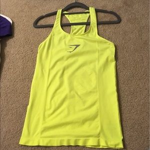 Neon Yellow Gymshark Racerback Tank