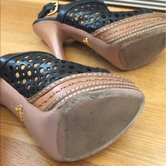 PRADA Peep Toe Platform Heels. Size 7.5 - Picture 4 of 4