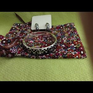 Brighton post earrings & matching hinge bracelet