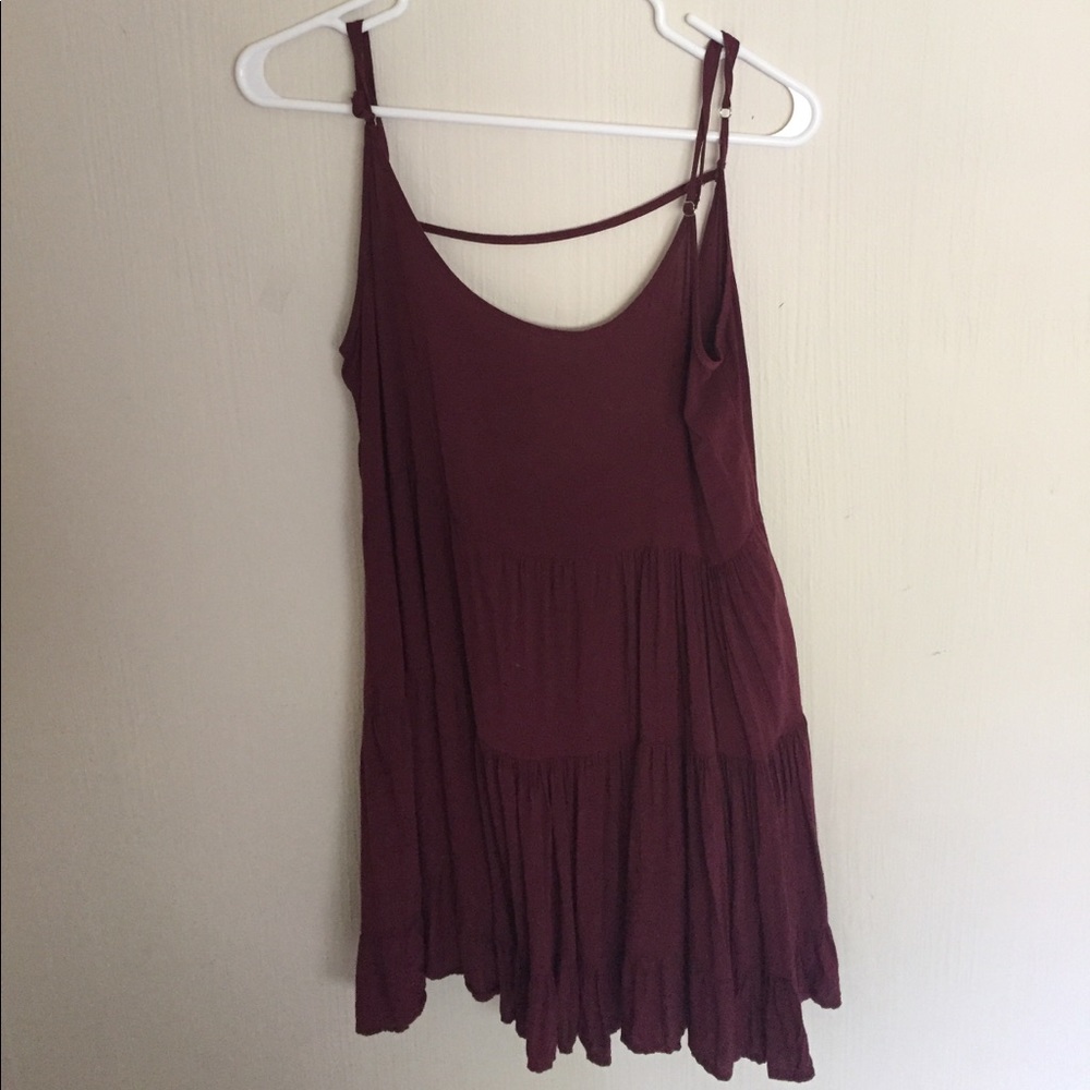 backless maroon dress