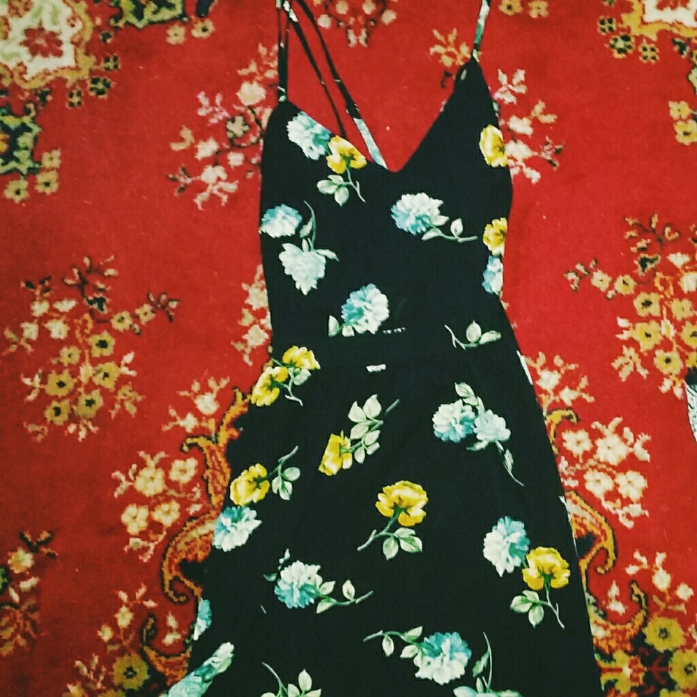 Boohoo strappy skater dress floral